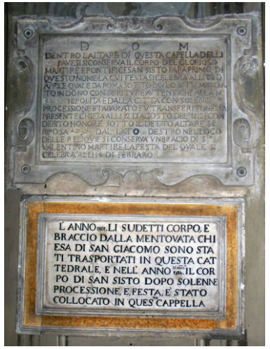 Lapide San Valentino Cattedrale Savona